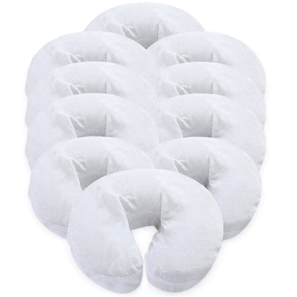 LONDON LINENS pack of 10 white cotton flannel massage table covers