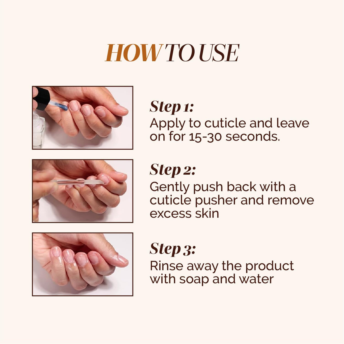 LONDONTOWN Fresh Glow Cuticle Remover application on nails