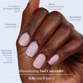 LONDONTOWN kur Illuminating Nail Concealer application on nails