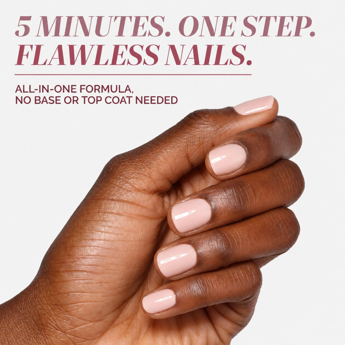 LONDONTOWN kur Perfecting Nail Veil Apricot Beige applied on nails