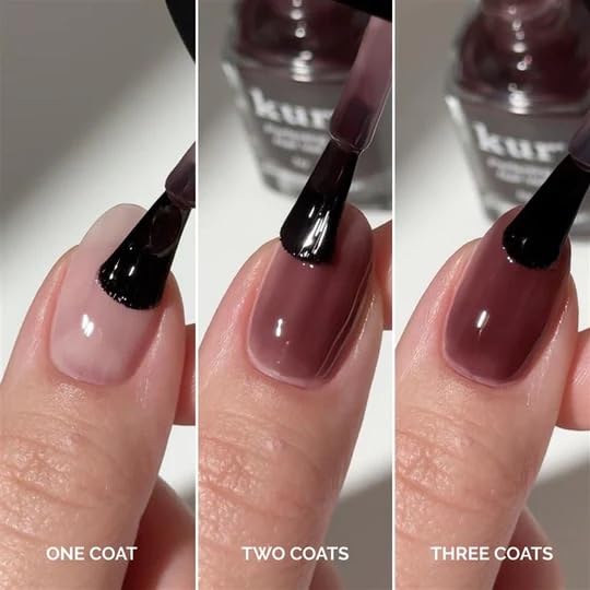 LONDONTOWN kur Perfecting Nail Veil Cherry Cola applied on nails