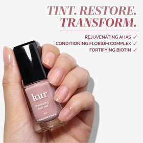 LONDONTOWN kur Perfecting Nail Veil Dusty Rose Tint with ingredients