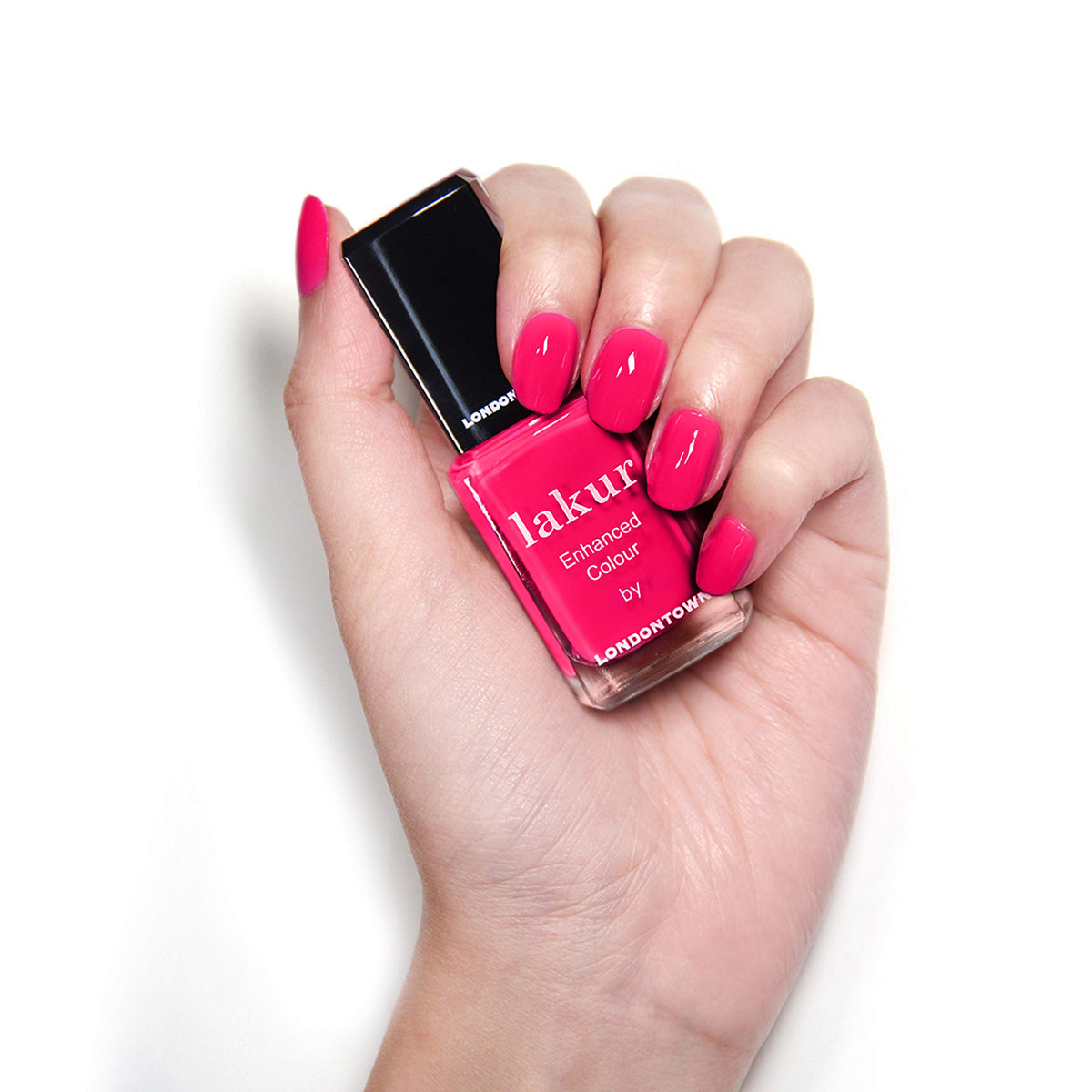 LONDONTOWN lakur Nail Polish Fruit-Tella swatch on nails