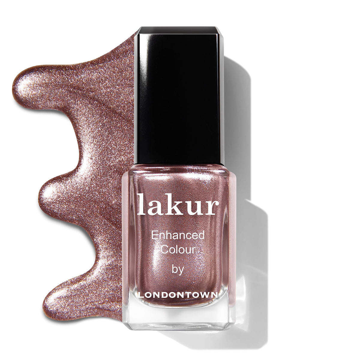 LONDONTOWN lakur Nail Polish Kissed by Rose Gold with nail care accessories