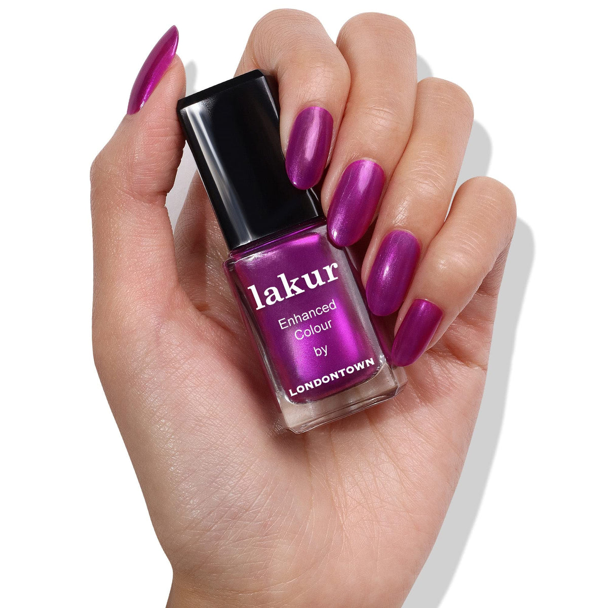 LONDONTOWN lakur Nail Polish Let's Dance! on a nail display