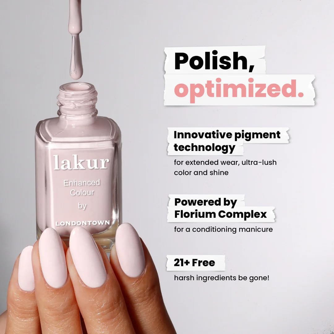 LONDONTOWN lakur Nail Polish Macaroon at Noon in packaging