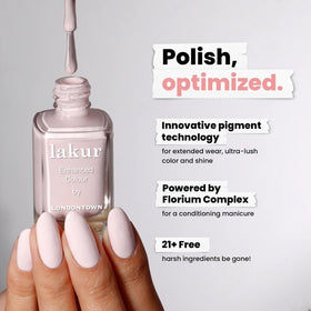 LONDONTOWN lakur Nail Polish Macaroon at Noon in packaging