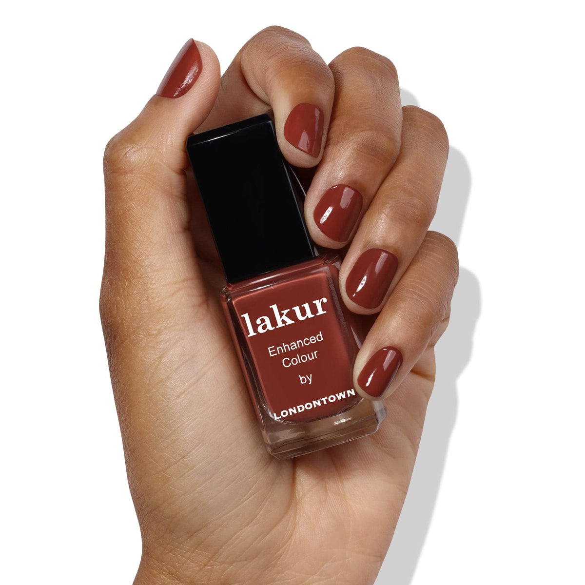 LONDONTOWN lakur Nail Polish Oud Mood bottle side view