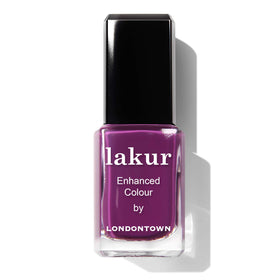 LONDONTOWN lakur Nail Polish Portobello Plum in a beauty setup
