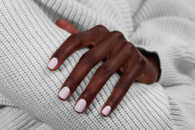 LONDONTOWN lakur Nail Polish Ski Bunny swatch on a nail wheel