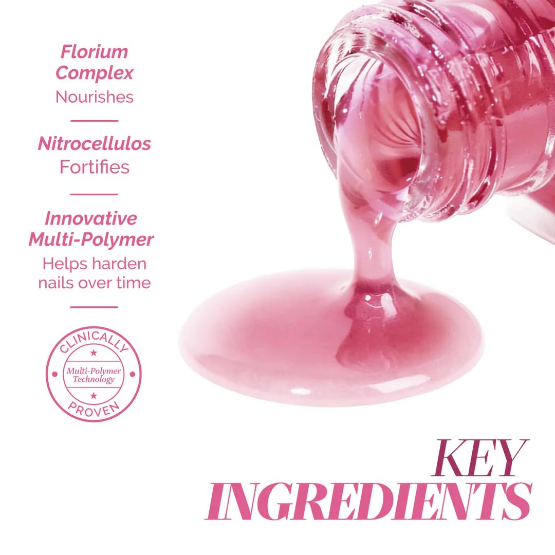 LONDONTOWN Sheer Strength Nail Blush Hibiscus brush applicator close-up