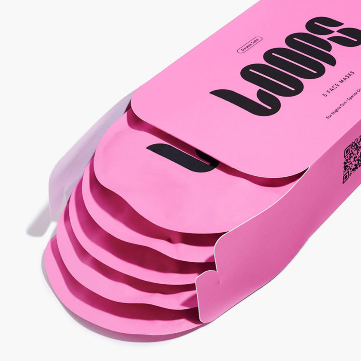 LOOPS Double Take Glow Hydrogel Face Mask on a bathroom counter