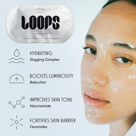 LOOPS mask ingredients list on packaging