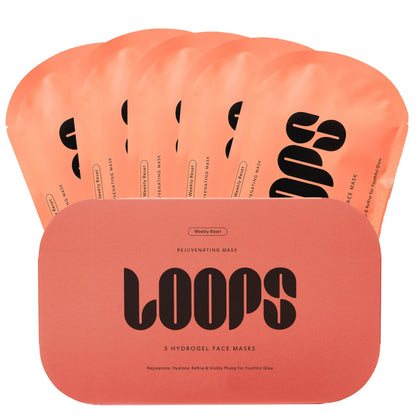 LOOPS Weekly Reset Hydrogel Face Masks packaging front view