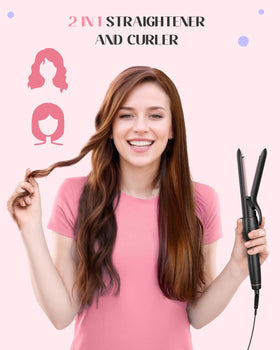 Lopeie curling iron set displayed with hair clips and ties