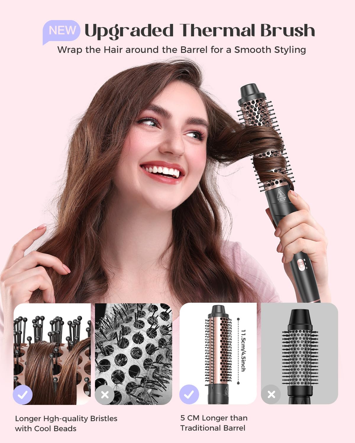 Lopeie curling wand set displayed with all accessories