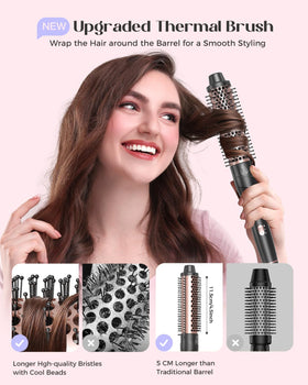 Lopeie curling wand set displayed with all accessories
