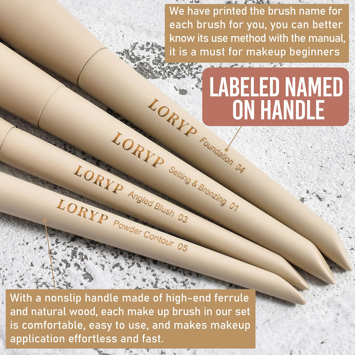 LORYP eye brushes for eyeshadow and eyeliner