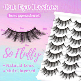 Losha Cat Eye Lashes close-up showing the texture