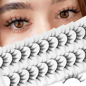Losha Manga Lashes front view with natural look
