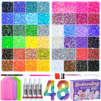 LOTWOW Bedazzling Kit with 70000 rhinestones and tools
