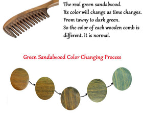 Louise Maelys wooden combs displayed with hair care products