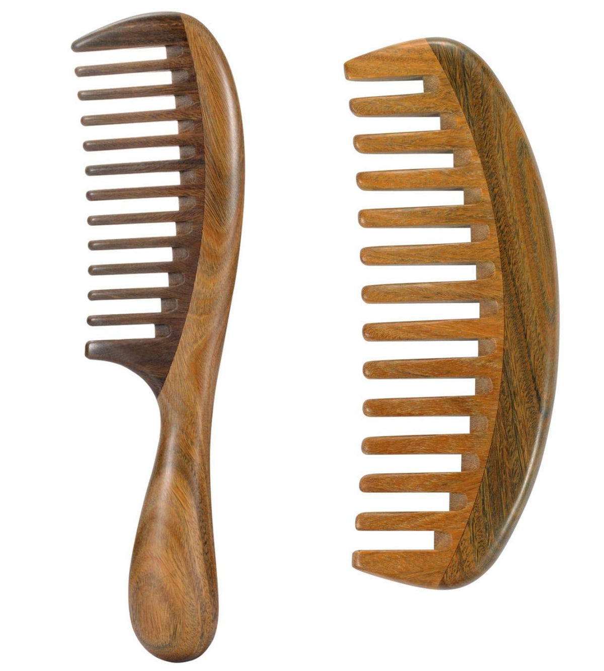 Louise Maelys wooden wide tooth comb front view
