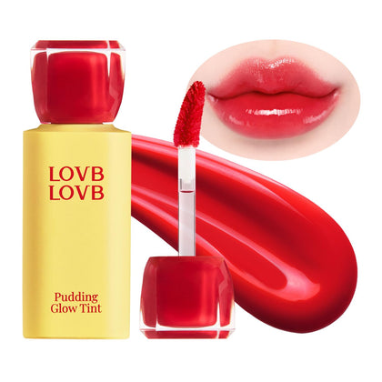 LOVB LOVB Pudding Glow Lip Stain 01 RED BERRY front view