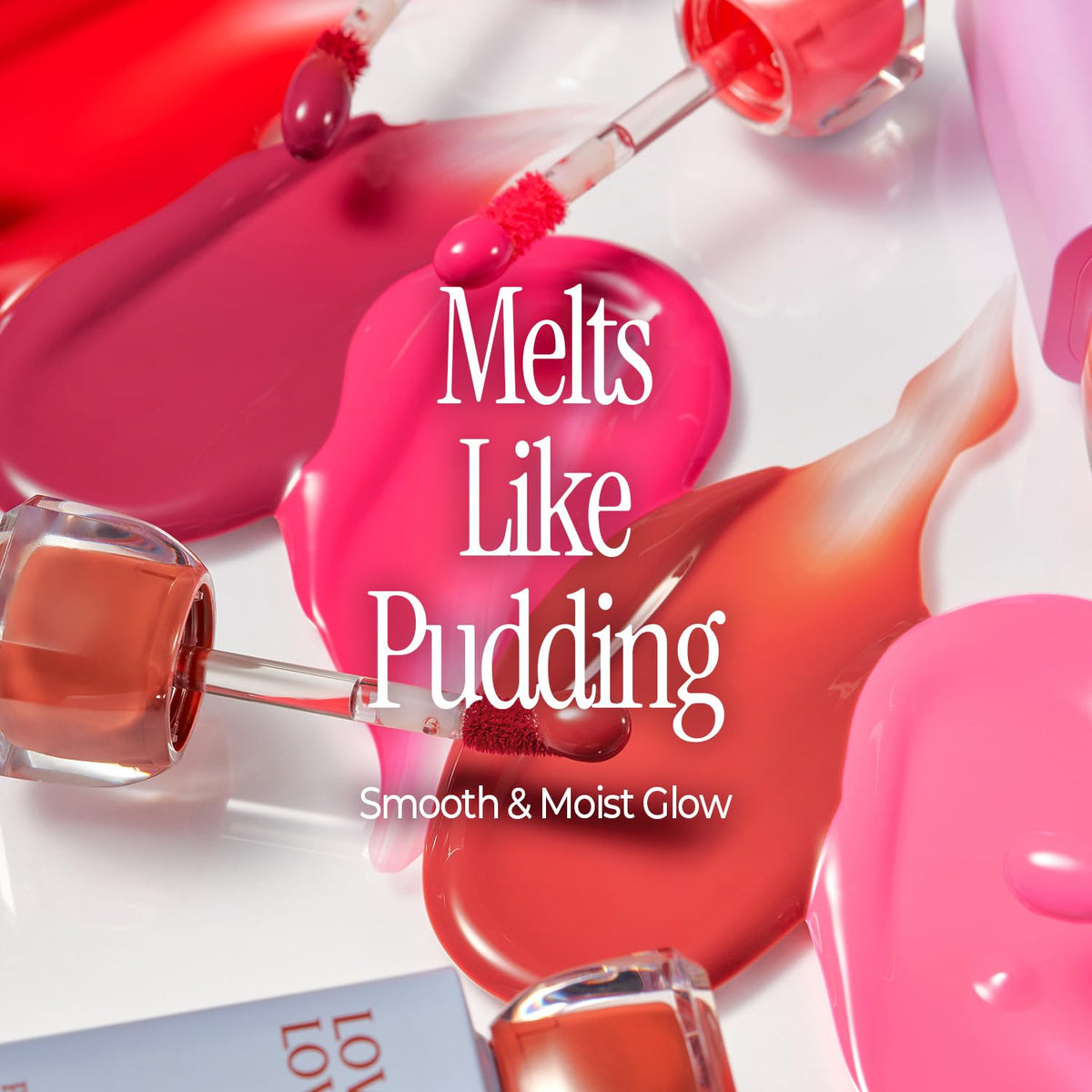 LOVB LOVB Pudding Glow Lip Stain 01 RED BERRY swatch on skin