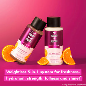 Love Beauty And Planet 5-in-1 Conditioner with fresh mandarin slices