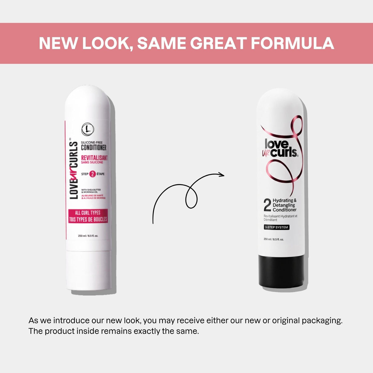 Love Ur Curls Curly Hair Conditioner side view showing packaging
