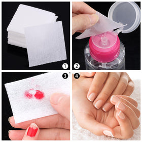 LoveBB Lint Free Nail Wipes side view with dimensions