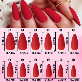 LoveOurHome Almond Press on Nails displayed with nail files