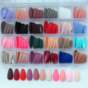 LoveOurHome Almond Press on Nails in a stylish packaging