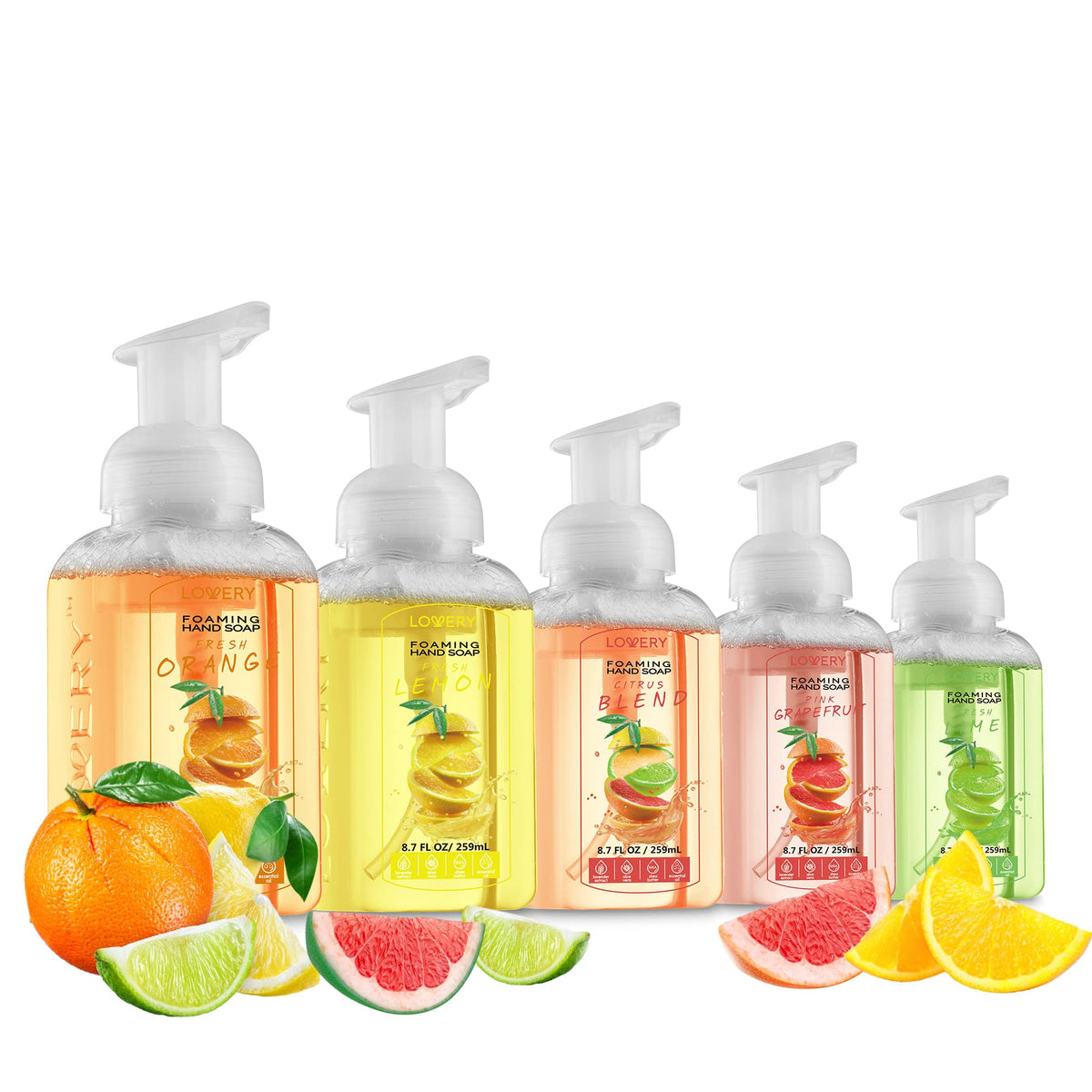 LOVERY Foaming Hand Soap 5-Pack packaging