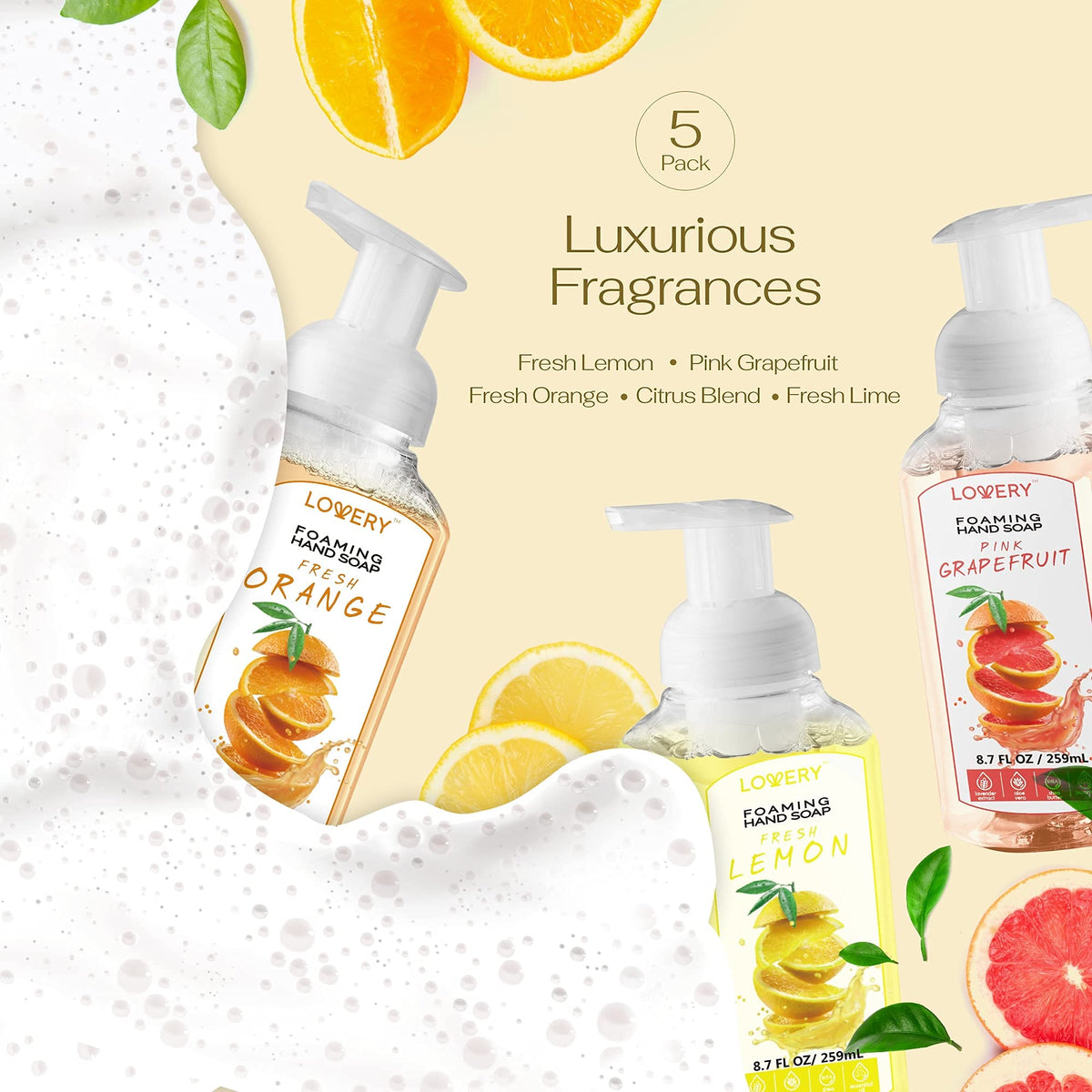 LOVERY Foaming Hand Soap in Fresh Orange fragrance