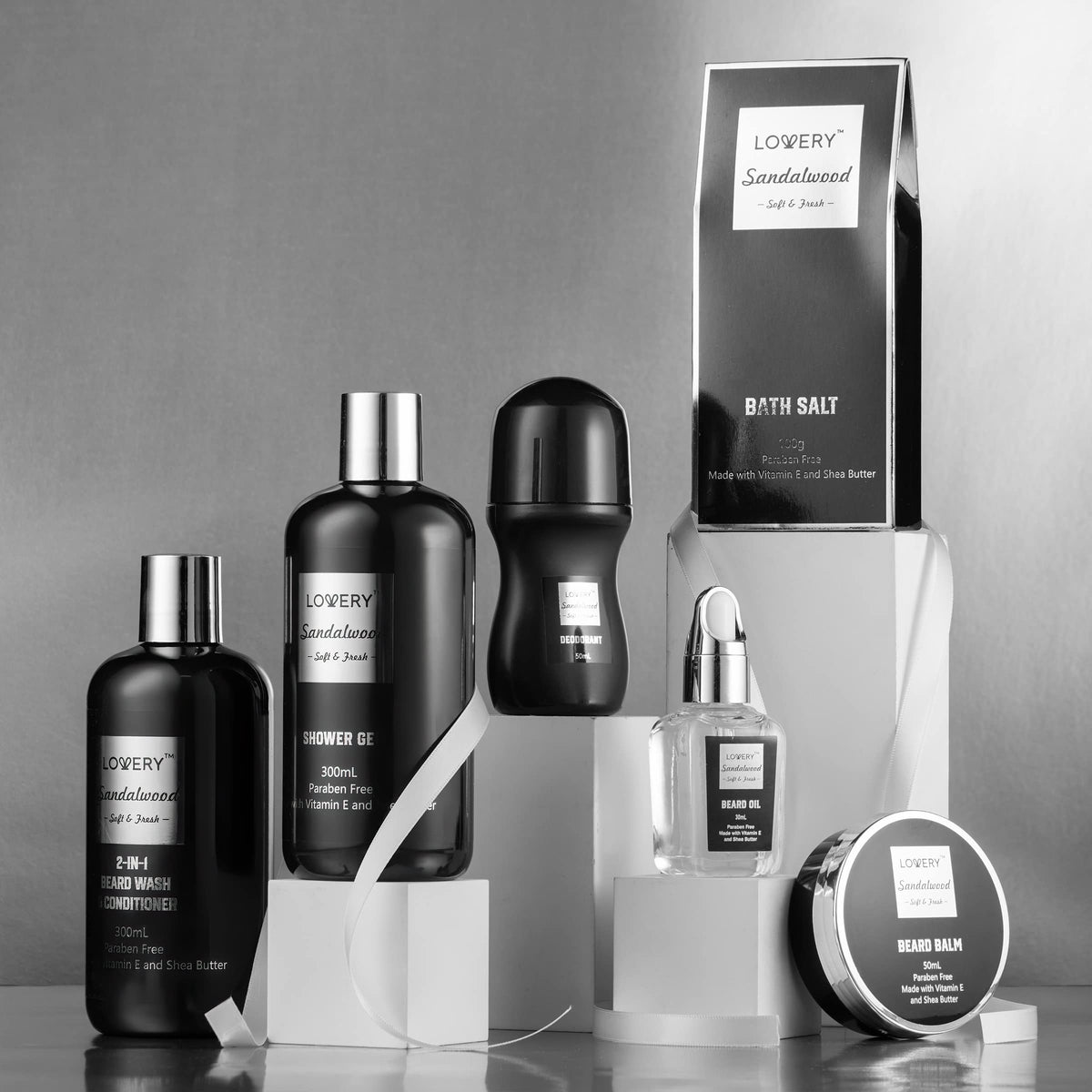 LOVERY Men's Bath and Beard Grooming Kit beautifully packaged