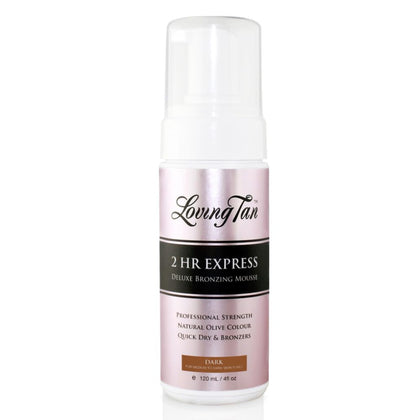 Loving Tan 2 HR Express Self Tanning Mousse Dark bottle front view