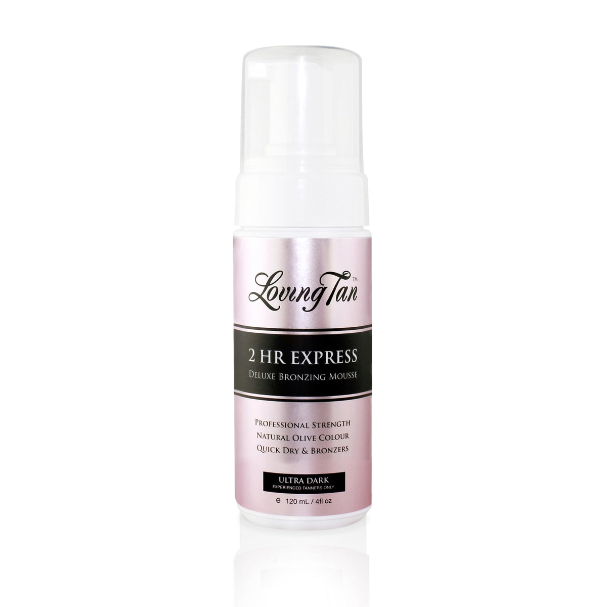 Loving Tan 2 HR Express Self Tanning Mousse Ultra Dark bottle front view