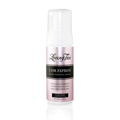 Loving Tan 2 HR Express Self Tanning Mousse Ultra Dark bottle front view
