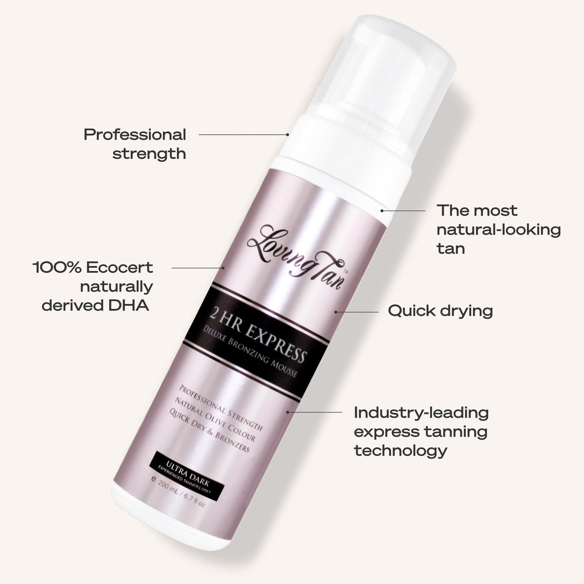 Loving Tan 2 HR Express Self Tanning Mousse Ultra Dark on skin application