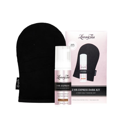 Loving Tan 2HR Express Self Tan Travel Size Kit, Dark front view