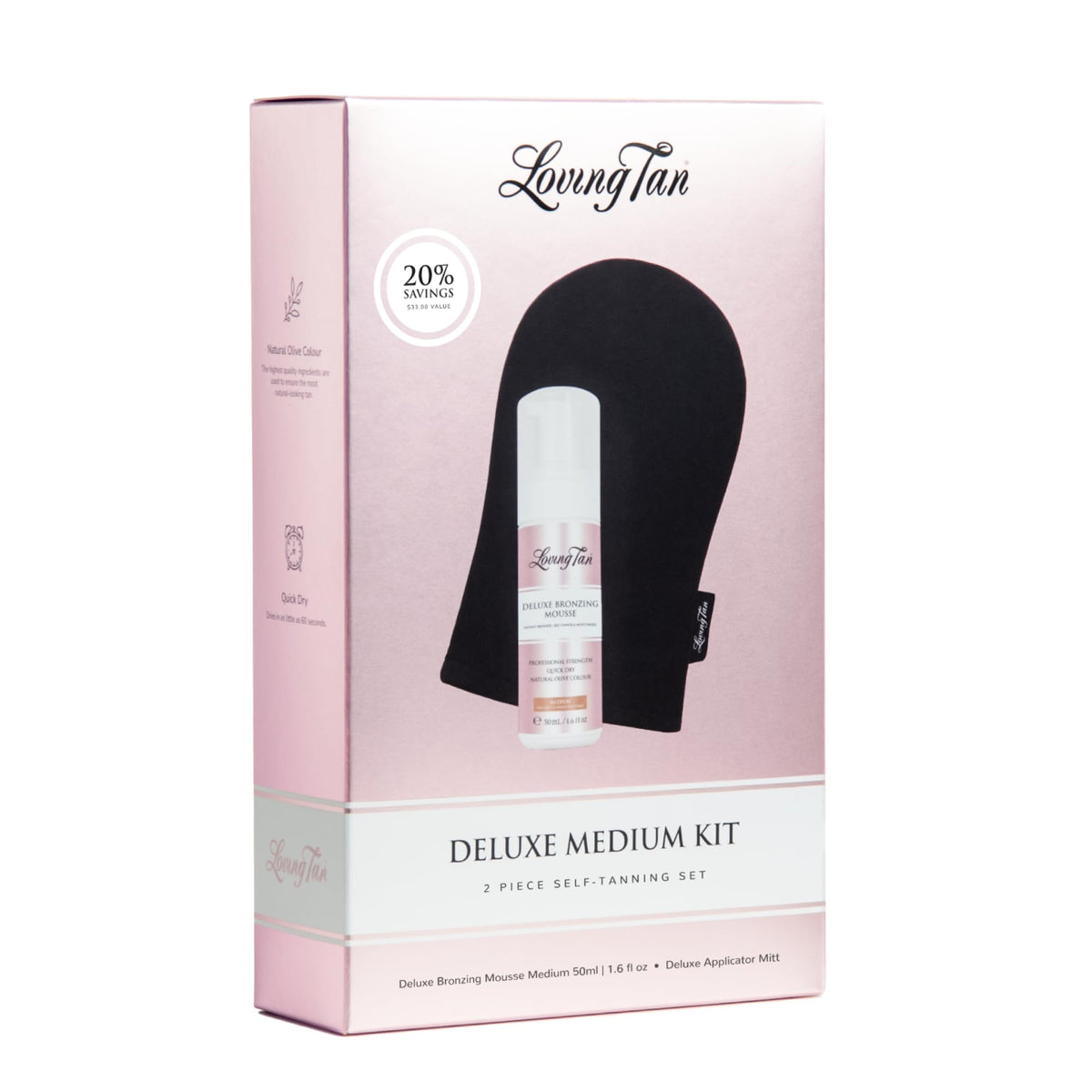 Loving Tan Deluxe Bronzing Mousse Mini Kit Medium texture close-up