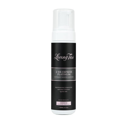 Loving Tan Platinum 2 HR Express Self Tanning Mousse dark shade front view