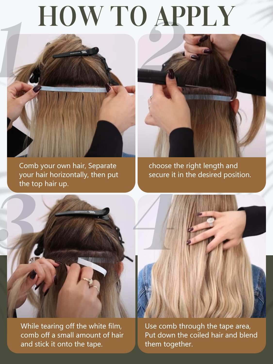 Loxxy Long Wide Tape In Hair Extensions Jet Black styling