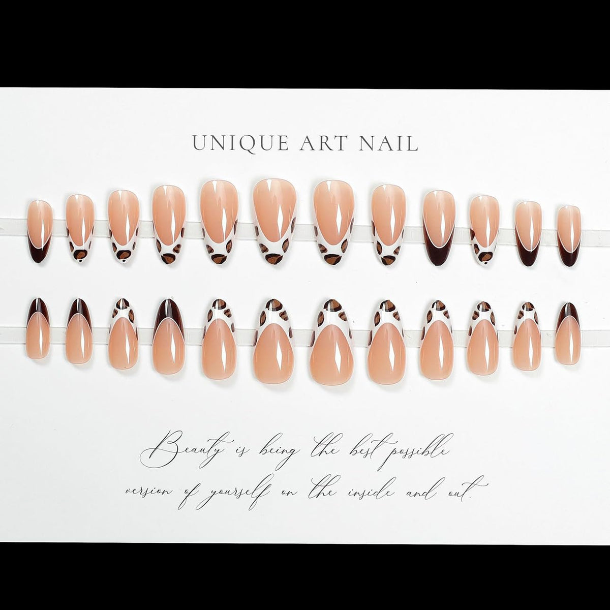 LPOODDNU 24Pcs press on nails displayed in packaging
