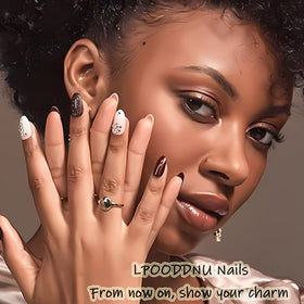 LPOODDNU Almond Press on Nails in various lengths