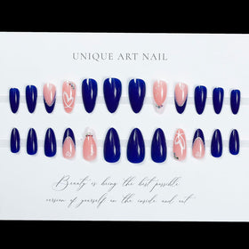 LPOODDNU Press on Nails Almond Medium packaging with 24 pieces