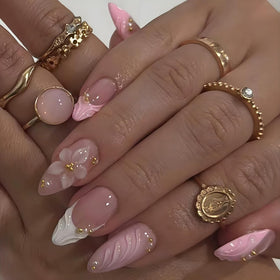 LPOODDNU Press On Nails almond shape in various sizes