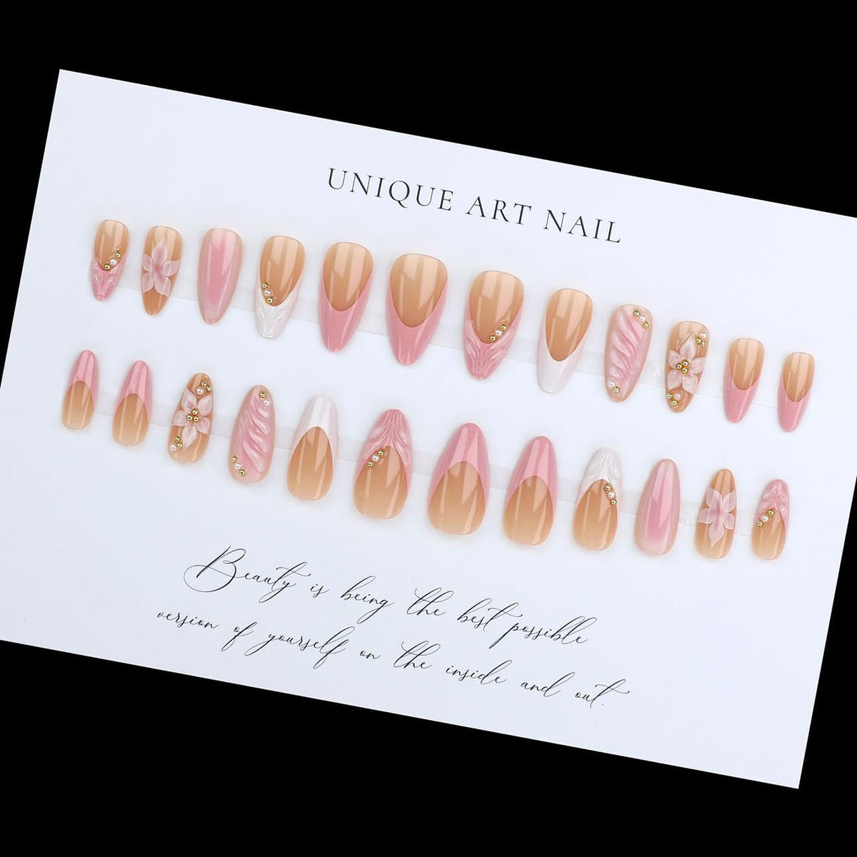 LPOODDNU Press On Nails displayed with nail file